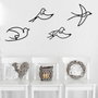 Wallity Hope - Escultura de pared de metal con pájaros en negro